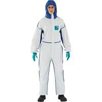 AlphaTec 1800 Comfort 3-Piece Coveralls, Large, Blue/White, Microporous/SMS MAS Chibougamau