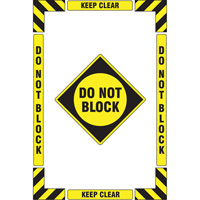 "Keep Clear Do Not Block" Floor Marking Kit, Adhesive, English with Pictogram MAS Chibougamau