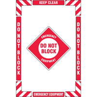 "Emergency Equipment" Floor Marking Kit, Adhesive, English with Pictogram MAS Chibougamau