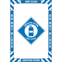 "Sanitation Station" Floor Marking Kit, Adhesive, English with Pictogram MAS Chibougamau