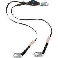 Anti-Corrosion Energy Absorbing Lanyard, 6', Snap Hook Center, Snap Hook Leg Ends, Polyester MAS Chibougamau