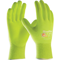 Gants sans coutures haute visibilit&eacute; ATG MaxiFlex Ultimate, Grand, R&ecirc;vetement Nitrile, Calibre 15, Enveloppe en Nylon/&eacute;lasthanne MAS Chibougamau