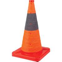 C&ocirc;ne de signalisation repliable, 18" h, Orange MAS Chibougamau