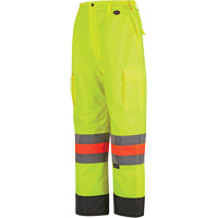 6041 Quebec Winter Traffic Control Pants, Polyester, X-Small, High Visibility Lime-Yellow MAS Chibougamau