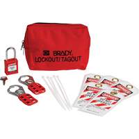 Lockout Tagout Kit with Nylon Safety Padlock in Pouch, Electrical Kit, 14 Components MAS Chibougamau