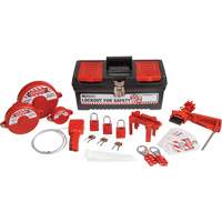 Lockout Tagout Kit with Aluminum Safety Padlocks in Toolbox, Valve Kit, 32 Components MAS Chibougamau