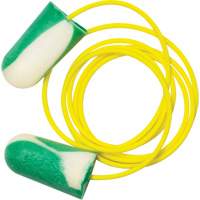 Bouchons d'oreilles biosourc&eacute;s Mega Bullet BioSoft, Vrac - Boîte, Avec cordon MAS Chibougamau