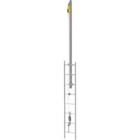 Latchways&reg; Vertical Ladder Lifeline with SRL Ladder Extension Post Kit, Stainless Steel MAS Chibougamau