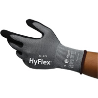 HyFlex&reg; 11-571 Cut-Resistant Gloves, Size 5, 15 Gauge, Nitrile Coated, Nylon/HPPE/Spandex Shell, ASTM ANSI Level A4/EN 388 Level D MAS Chibougamau