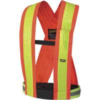 5593 Safety Sash, High Visibility Orange, Yellow Reflective Colour, One Size MAS Chibougamau