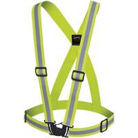 5497 Safety Sash, High Visibility Lime-Yellow, Silver Reflective Colour, One Size MAS Chibougamau