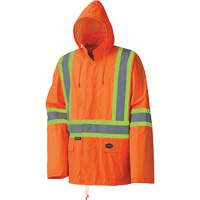5598 Lightweight Waterproof Rain Suit, Polyester/PVC, Small, High Visibility Orange MAS Chibougamau