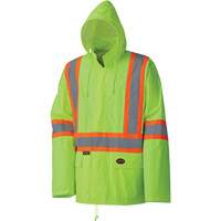 5599 Lightweight Waterproof Rain Suit, Polyester/PVC, X-Small, High Visibility Lime-Yellow MAS Chibougamau