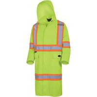 5631 The Rock 300D Waterproof Long Coat, Polyester, Small, High Visibility Lime-Yellow MAS Chibougamau