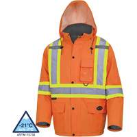 5030 Manteau de s&eacute;curit&eacute; matelass&eacute; imperm&eacute;able, Orange haute visibilit&eacute;, Petit MAS Chibougamau