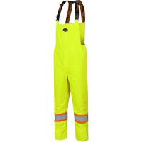 5054 The Rock 300D Insulated Bib Pants, Polyester, Small, High Visibility Lime-Yellow MAS Chibougamau