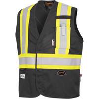 7729 FR-Tech&reg; Flame-Resistant Arc Safety Vest, Small, Black, 10 cal/cm² MAS Chibougamau