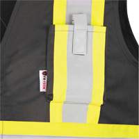 7729 FR-Tech&reg; Flame-Resistant Arc Safety Vest, Small, Black, 10 cal/cm² MAS Chibougamau