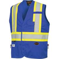 7730 FR-Tech&reg; Flame-Resistant Arc Safety Vest, Small, Royal Blue, 10 cal/cm² MAS Chibougamau