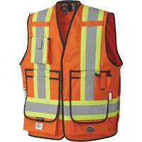 7732 FR-Tech&reg; Flame-Resistant Arc Surveyor's Vest, Small, High Visibility Orange, 9.7 cal/cm² MAS Chibougamau