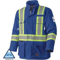 5523 Flame-Resistant Safety Parka, Small, Royal Blue, 58 cal/cm² MAS Chibougamau