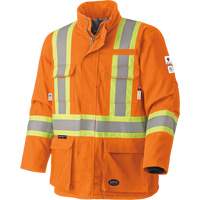 5533 Flame-Resistant Safety Parka, Small, High Visibility Orange, 58 cal/cm² MAS Chibougamau
