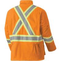 5533 Flame-Resistant Safety Parka, Small, High Visibility Orange, 58 cal/cm² MAS Chibougamau