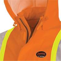5880 Manteau de pluie ignifuge et protection contre les &eacute;clats d'arc &eacute;lectrique, T-petit, Orange haute visibilit&eacute;, 10 cal/cm² MAS Chibougamau