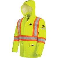 5881 Manteau de pluie ignifuge et protection contre les &eacute;clats d'arc &eacute;lectrique, T-petit, Jaune haute visibilit&eacute;, 10 cal/cm² MAS Chibougamau