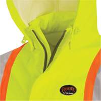 5881 Manteau de pluie ignifuge et protection contre les &eacute;clats d'arc &eacute;lectrique, T-petit, Jaune haute visibilit&eacute;, 10 cal/cm² MAS Chibougamau