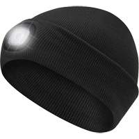 5678 Knit Toque with LED Headlight, Fleece Lining, One Size, Black MAS Chibougamau