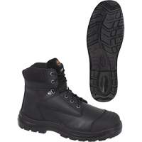 1025 Bottes de travail 6" noires, Cuir, Embout Acier, Taille 10 MAS Chibougamau