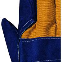 630 Blue Insulated Fitter's Gloves, One Size, Split Cowhide Palm, Boa Inner Lining MAS Chibougamau
