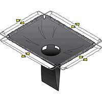 Bac de r&eacute;tention carr&eacute; Ultra-Drain Guard avec orifice de trop-plein, Huile & s&eacute;diments, 16" - 28" lo x 20" - 36" la MAS Chibougamau
