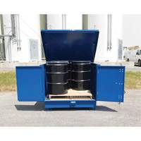 Ultra-Hard Top S4 Steel Spill Pallet, 61" L x 54.4" W x 52" H, 4700 lbs. Load Capacity MAS Chibougamau