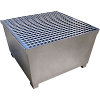 Steel Ultra-IBC Spill Pallet&reg;, 370 US gal. Spill Capacity, 57.6" x 34.7" x 56.9" MAS Chibougamau