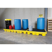 Ultra-Spill Pallet emboitable, 4 barils, Capacit&eacute; de d&eacute;versement 66 gal. US, 51" x 51" x 10" MAS Chibougamau
