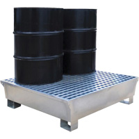 Ultra-Spill Pallet en acier, 2 barils, Capacit&eacute; de d&eacute;versement 68 gal. US, 47,2" x 31,4" x 17,4" MAS Chibougamau