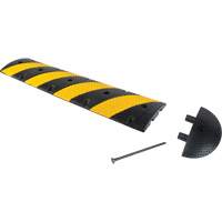 Speed Bump Kit, Rubber, 4' L x 11" W x 2" H MAS Chibougamau