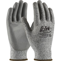 Gants r&eacute;sistants aux coupures G-Tek en tricot sans couture, Taille T-petit, Calibre 13, Rev&ecirc;tement Polyur&eacute;thane, Enveloppe en PolyKor, ASTM ANSI niveau A2/EN 388 niveau B MAS Chibougamau