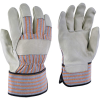 Gants de travail ray&eacute;s 24-61, T-petit, Paume en Cuir fleur de vache MAS Chibougamau