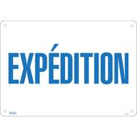 "Exp&eacute;dition" Sign, 14" x 20", Aluminum, French MAS Chibougamau