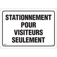 "Stationnement pour visiteurs" Sign, 14" x 20", Aluminum, French MAS Chibougamau