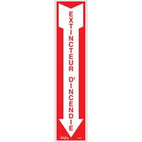 "Extincteur d'incendie" Sign, 4" x 18", Vinyl, French with Pictogram MAS Chibougamau