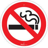 No Smoking CSA Standard Safety Sign, 12" x 12", Aluminum, Pictogram MAS Chibougamau
