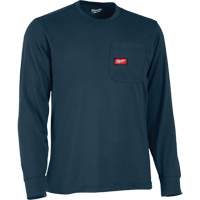 Gridiron Long-Sleeved Pocket-T-Shirt, Men's, Small, Blue MAS Chibougamau