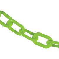Chaîne de s&eacute;curit&eacute; en plastique robuste, Vert, Maillon de 2", 100' de long MAS Chibougamau