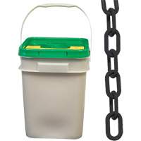 Chaîne de s&eacute;curit&eacute; en plastique robuste, Noir, Maillon de 2", 120' de long MAS Chibougamau