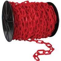 Chaîne de s&eacute;curit&eacute; en plastique robuste, Noir, Maillon de 2", 100' de long MAS Chibougamau