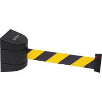 Magnetic Wall Mount Barrier with Magnetic Tape, Plastic, Magnetic Mount, 15', Black and Yellow Tape MAS Chibougamau